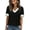Black White, variant on Ronuti Womens Short Sleeve Sweaters Lightweight Knit Tops Summer Shirts with Buttons Trendy