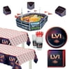 Party City Super Bowl Infladium™ Tableware Supplies for 36 Guests, Include a Snack Stadium, Plates, Napkins, and More