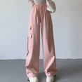 thumbnail image 5 of Kmdttou Cargo Pants Mid-waist Pocket Overalls Casual Pants In Spring And Summer, 5 of 8
