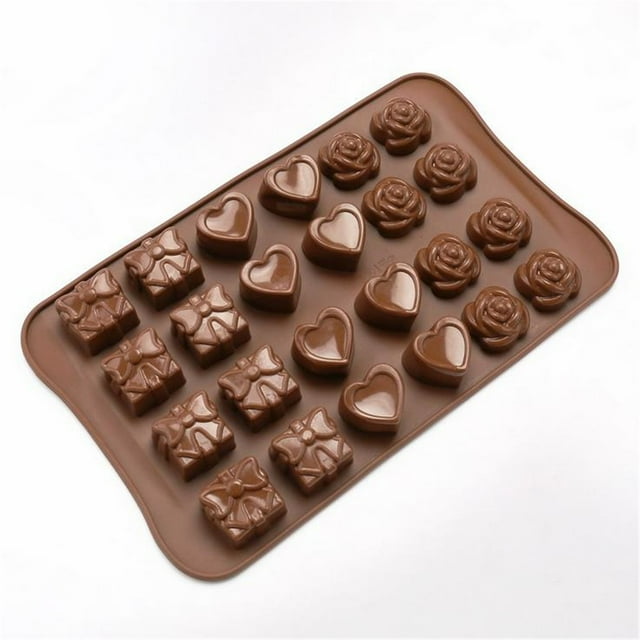 Fiudx Juego de Moldes para Tartas, Molde de Chocolate de Pascua, Herramienta Flexible para Fondant, Material Apto para Uso Alimentario, Decoración Fácil de Tartas, Herramienta de Repostería, Diseño V