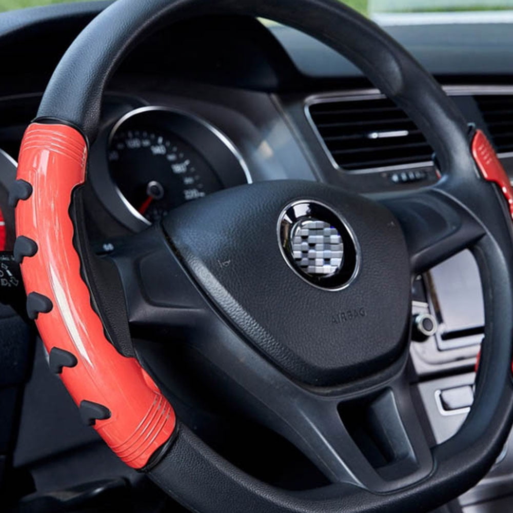 Elastic Mesh Car Steering Wheel Cover Anti-slip Cover with No Stitch for Most 36-38cm Steering Wheel Winbang Steering Wheel Cover
