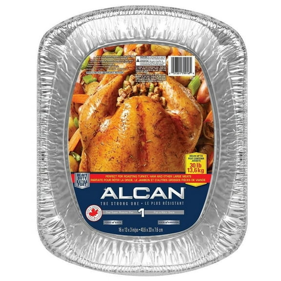 Rôtissoire ovale ultra résistante, Plats à cuisson en aluminium ALCANMD Essentials, 1 unité