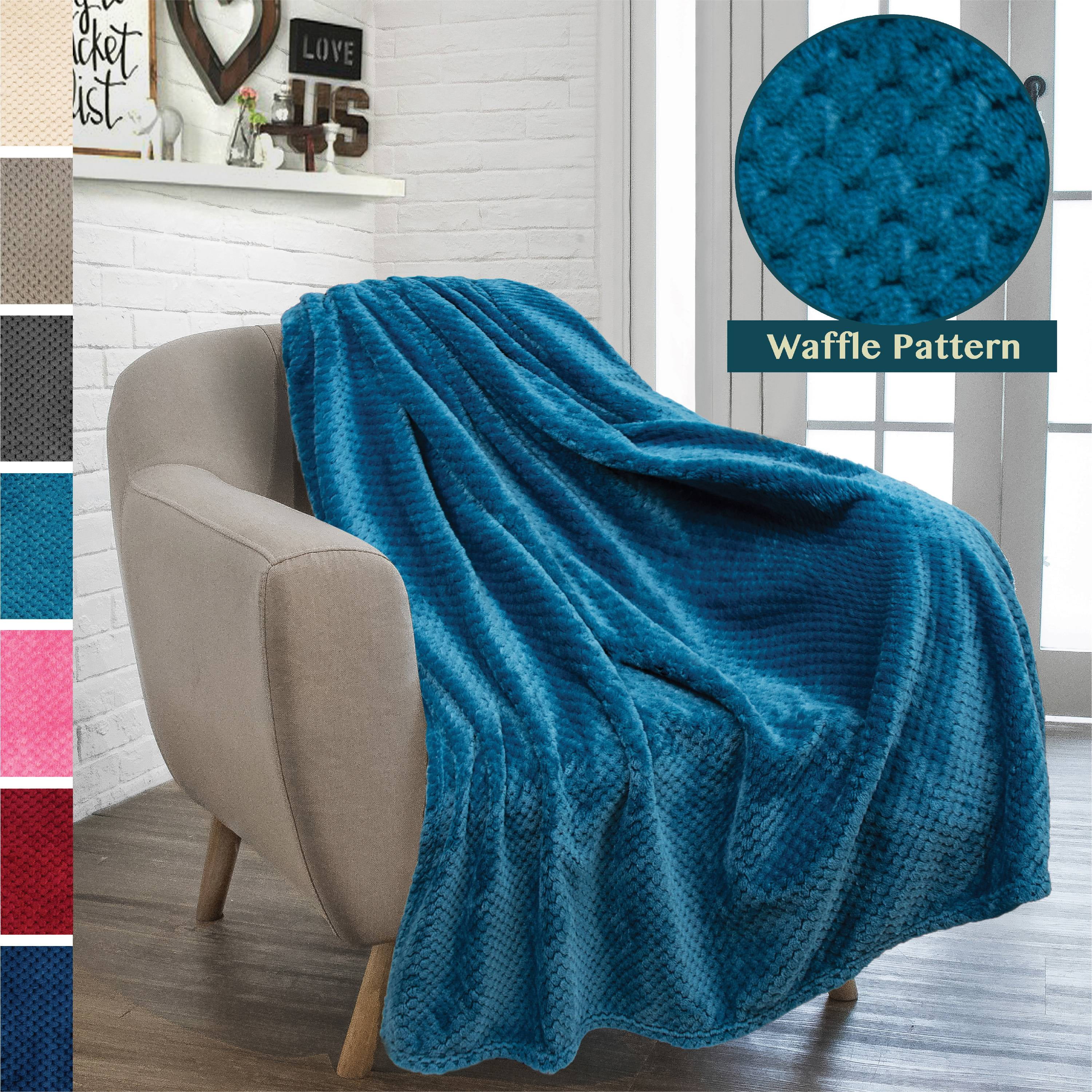 Home/Travel/Camping Applicable Moslion Soft Cozy Throw Blanket Wooden Dreamy Abstract Lavender Blue Fuzzy Warm Couch/Bed Blanket for Adult/Youth Polyester 50 X 60 Inches 