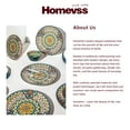 thumbnail image 4 of Homevss Boho 20 Pieces Dinnerware Sets, Plates and Bowls Set, Porcelain Dishes Set for 4, Microwave and Dishwasher Safe, Scratch Resistant, Bohemian Style Dining Ware, Green, 4 of 9