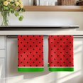 thumbnail image 7 of Watermelon Kitchen Towels Set of 1, Black Polka Dots Green Summer Fruits Absorbent Dish Towels for Kitchen, Microfiber Hand Towel, Quick Drying Tea Towel for Cleaning Decorative Dishcloths, 7 of 7