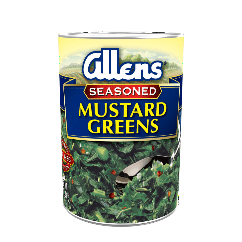 Allens Seasoned Mustard Greens, Canned Vegetables, 14.5 oz Walmart