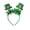 A, variant on St. Patrick's Day Green Shamrock Headband Decorations, Irish Festival Lucky Clover Glitter Ribbon Tinsel Headpiece for Party & Parade Wear