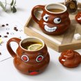 thumbnail image 3 of Taza de agua de cerámica de caca linda Taza de caca Regalo de truco de caca oso de fresa Electrónica, 3 of 4