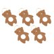 thumbnail image 4 of Juego de 5 llaveros de cuero con forma de oso lindo, kit de llavero de cuero para bolso, ropa, colgante decorativo, paquete de material de llavero de oso marrón pálido, 4 of 8