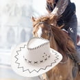 thumbnail image 6 of Suede Cowboy Hat Western Style Sturdy Adjustable Chin Strap for All Day Wear White, 6 of 8