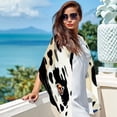 thumbnail image 6 of Spotted Dog Elegant Chiffon Translucent Head Scarf - Light Breathable Silk Wrap 180x73cm, 6 of 6