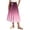 Pink, variant on Tnhcen Women's Maxi Skirt High Waist Drawstring Gradient Print Pockets Elastic Waistband 4-Way Stretch Plus Size S-2XL Flowy Hem Long Skirt Casual