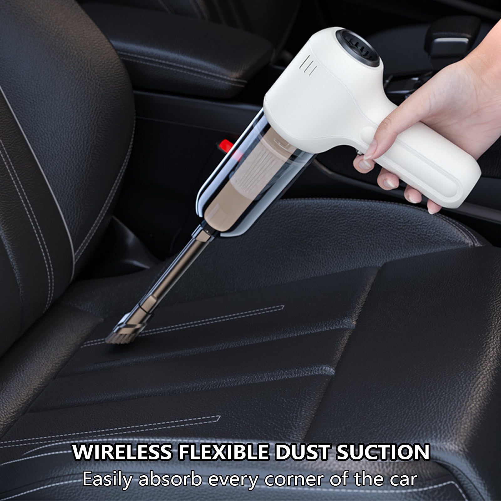 Easy to Use Car Vacuum Cleans Auto Dust Blowing with Extended Reach Handheld Car Vacuum Tool for Efficient Dust Removal