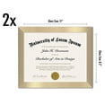 thumbnail image 2 of Americanflat 8.5x11 Diploma Frame in Gold with Shatter Resistant Glass - Horizontal and Vertical Formats for Wall and Tabletop (2 Pack), 2 of 6