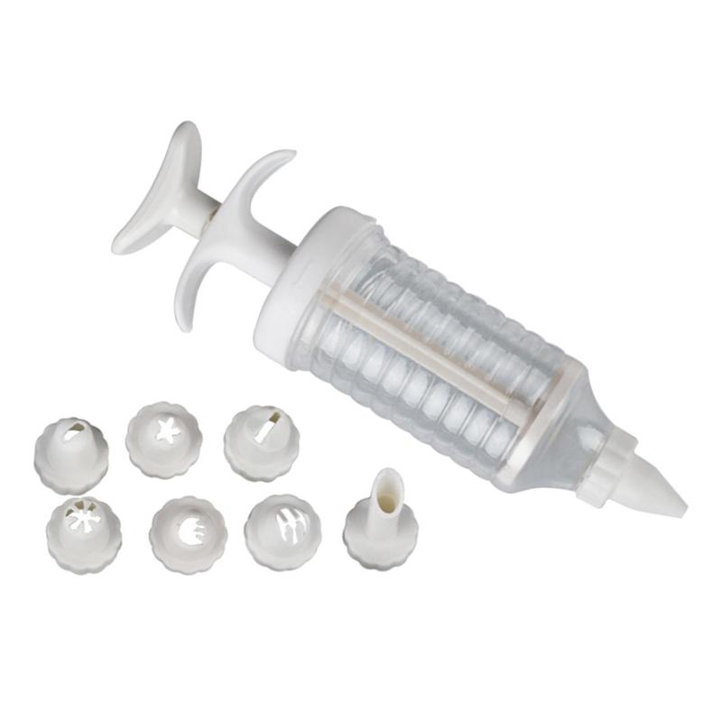 Plastic Icing Piping Syringe Kit Icing Injector Set Pastry Tips for