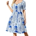 thumbnail image 1 of Robe le Santorini en Grèce Robe pour Femmes 2024 Luxe Robe de Soirée Cocktail, 1 of 4