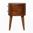thumbnail image 2 of Chestnut Rounded Contemporary Nightstand with Storage, 2 of 10