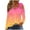 Hot Pink, variant on Scyoekwg Tops for Women Trendy Fall Shirts Loose Dressy Casual Comfy Clothes for Women Gradient Color Graphic Tee V-Neck Off Shoulder Tops Long Sleeve Pullover Tops (Purple,M)