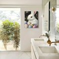 thumbnail image 4 of Fenyluxe  Easter Bunny Wall Art Decor, Vintage Easter Pictures Wall Decor for Bathroom, Easter Spring Canvas Wall Art Pictures, Bunny Rabbit Pictures Wall Art Ready To Hang 12x16in, 4 of 5