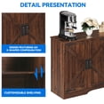 thumbnail image 5 of Uforic 62 " Farmhouse Buffet Sideboard Cabinets with 4 Door, Coffee Bar Cabinet with Adjustable Shelves, Kitchen Storage Cabinet Accent Entryway Chest Console Table,Rustic Brown, 5 of 9