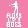 thumbnail image 3 of Floss Like A Boss - Flossin Dance Funny Emote Youth T Shirt - X-Large - Azalea Pink, 3 of 6
