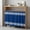 Blue White, variant on Blue Striped Cabinet Curtain 35"Wx35"L, Dustproof Under Sink Skirt with Self Adhesive Tape, Farmhouse Blue White Stripes Cabinet Curtain Cover for Kitchen Sink, Bathroom Vanity, Laundry Room
