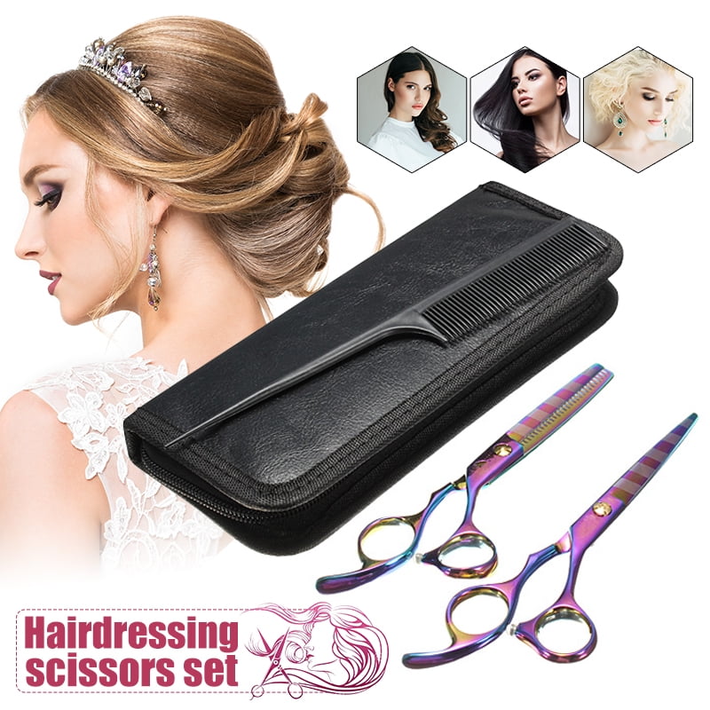 Professional Barber SALON Hair Cutting Thinning Scissors Shears Hairdressing Set
