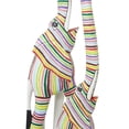 thumbnail image 4 of 10" x 59" Multi Colored Wood Handmade Elephant Sculpture, by DecMode, 4 of 8