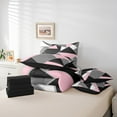 thumbnail image 4 of Erosebridal Abstract Geometric Bedding Sets King Size,Mid Century Bed in a Bag King size,Triangle Sqare Bedding King Size,Ultra Soft Vintage Room Decoration,Reversible,7-Piece, 4 of 6