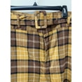 thumbnail image 3 of Nina Parker Womens Plaid Casual Trouser Pants, Brown, Plus Size, 28W, 3 of 6