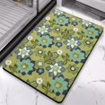 thumbnail image 2 of Small Distressed Floral Carpet - Green 20x32 Inch Non-Slip Modern Rug for Entryway, Bedroom, Bathroom, Laundry Room - Accent Washable Floor Rug, 2 of 5