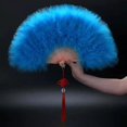thumbnail image 2 of Abanico plegable de plumas, abanico de mano de baile de corte gótico para niña, hada dulce japonesa, 2 of 5