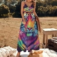 thumbnail image 2 of Tiger Animal Graffiti Sleeveless Dress Women's Luxury Party Dress Birthday Dresses for Women, 2 of 7
