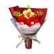 thumbnail image 4 of Ramo de flores de punto R, flores de ganchillo, decoración, adorno tejido a mano, acabado Rojo, 4 of 9