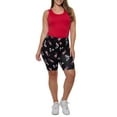 thumbnail image 4 of Women's Plus Size Disney Mickey Mouse Bike Shorts All-Over Print Black, 4 of 7