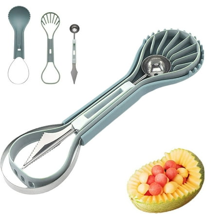 

FensXil Tableware Watermelon Fork Slicer Cutter Upgrade Watermelon Cutter Stainless Steel Fruit Cutter Slicer Tool Summer Watermelon Cutting Tool Fork Slicer Set For Home