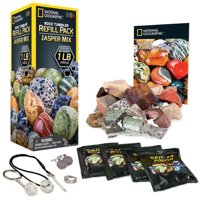 Kit de recarga Rock Tumbler de National Geographic, 1 kg, Jasper