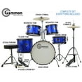 thumbnail image 3 of Gammon Drum Set Blue Complete Junior Kit With Cymbals Sticks Hardware And Stool, 3 of 4