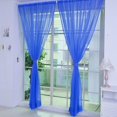 thumbnail image 4 of fastboy 2 Panel Kitchen Curtain Sheer Door Window Voile Drape Deep Blue - 200x200cm, 4 of 9
