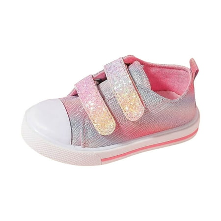 Zshosam Toddler Boys & Girls Shoes Kids Canvas Sneakers with Cartoon Dual Hook and Loops(Pink 25)