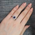 thumbnail image 5 of HeartsAndYou 1.2ct Natural Blue Sapphire Bridal Set Engagement Ring 100% 14k SOLID White Gold, 5 of 9