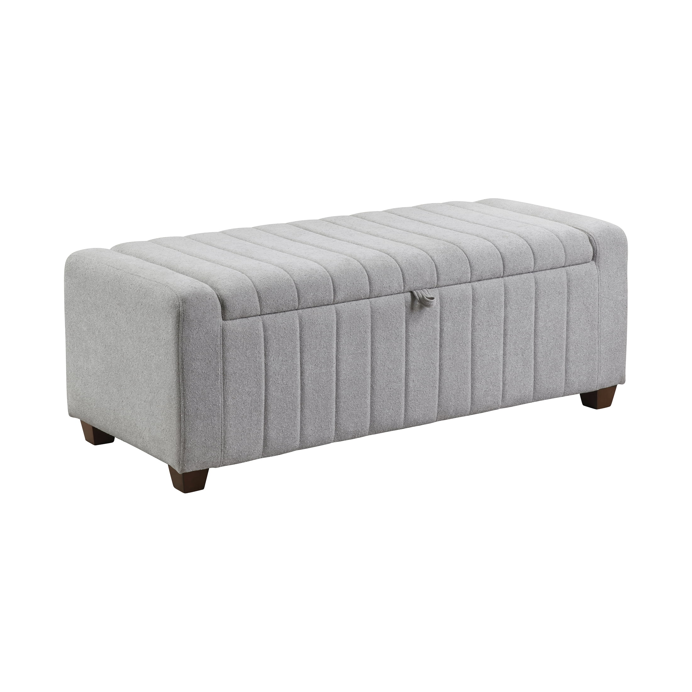 OakvillePark Millbranch Boucle Lift Top Storage Bench, Gray