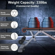 Yoleo Commercial Weight Bench, Adjustable/Foldable Strength Training Bench, Utility Incline/Decline Bench for Full Body Workout - Fast Folding