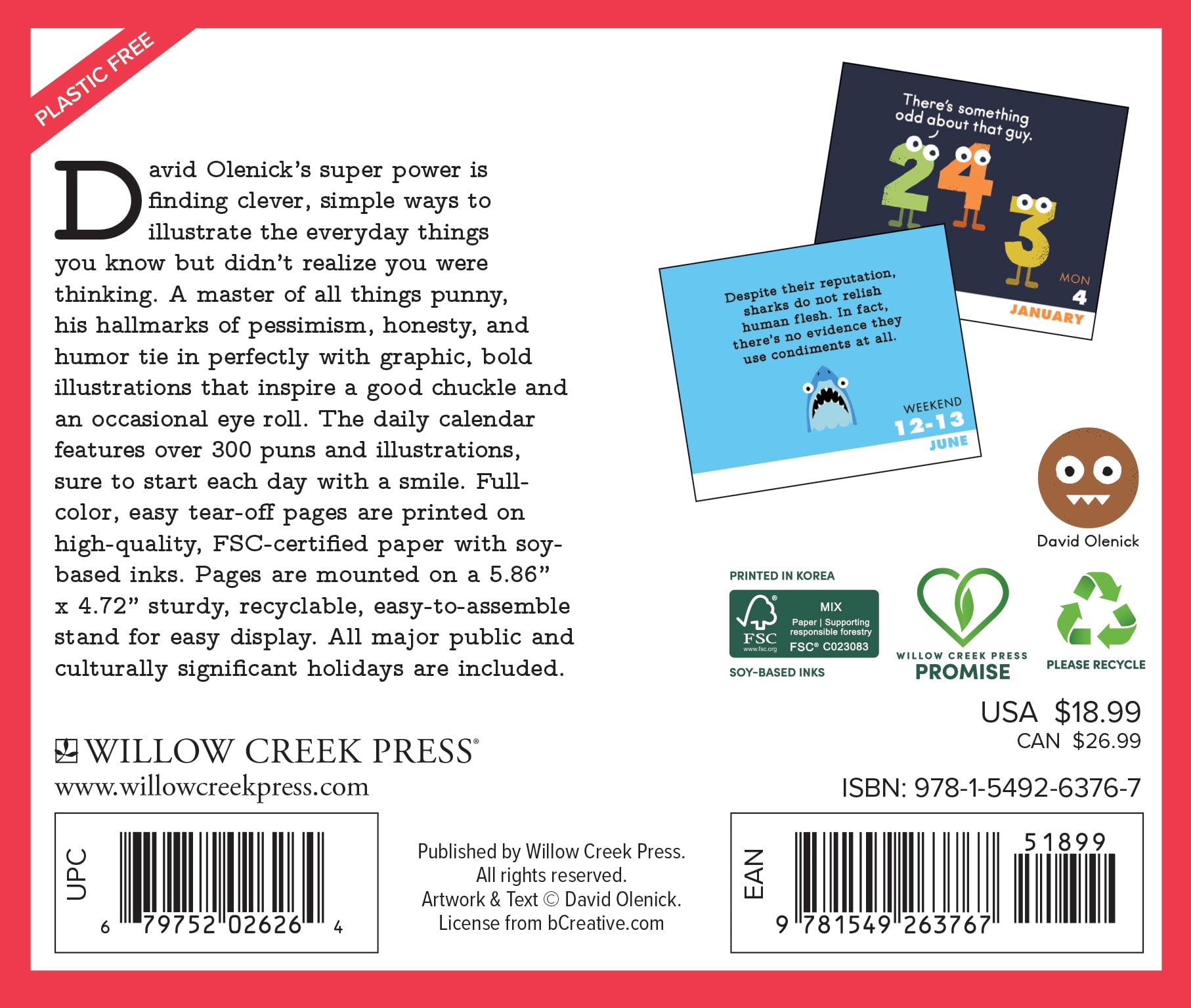Willow Creek Press, The Art of David Olenick 2027 Box Calendar