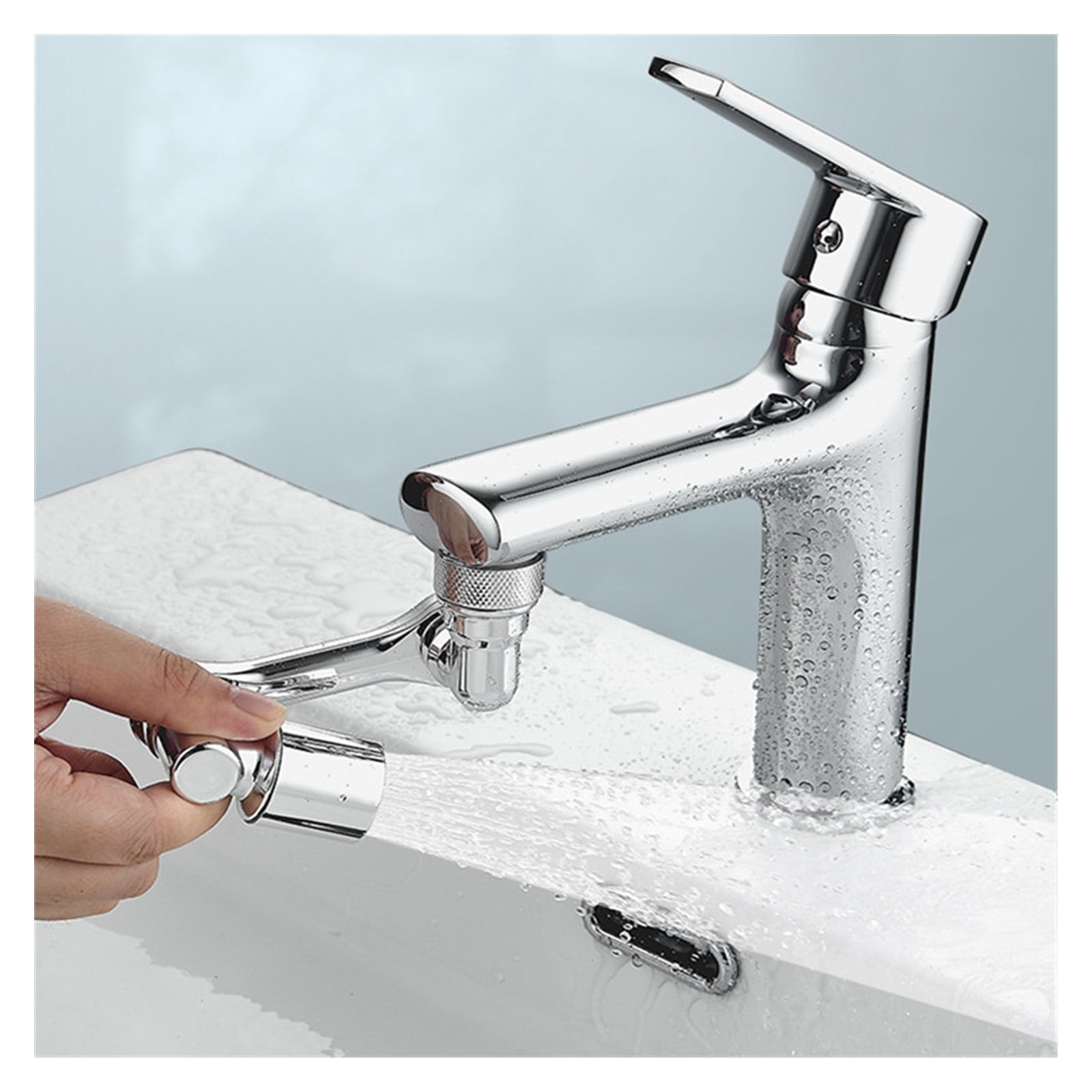1080° Universal Rotation Extender Faucet Aerator Plastic Tap Splash Filter Kitchen Washbasin Faucets Bubbler Nozzle Robotic Arm ,Water Saving