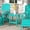 Turquoise, variant on Costaelm Adirondack Outdoor Side Table, All Weather HDPE Patio End Table for Portside, Turquoise