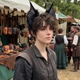 thumbnail image 6 of Vjnyvs Halloween Bat Ears Shape Headband Gothic Dark Wing Hair Hoop for Themed Party Events, 6 of 7