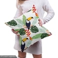 thumbnail image 5 of Ambesonne Tropical Fabric by the Yard Upholstery, Flowers and Toucan Birds, 1 Yard, Multicolor, 5 of 5