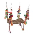 thumbnail image 1 of Pet Climbing Net, Comfortable Safe Bird Climbing Straw Net With Stainless Steel Chains For Birds, 1 of 8