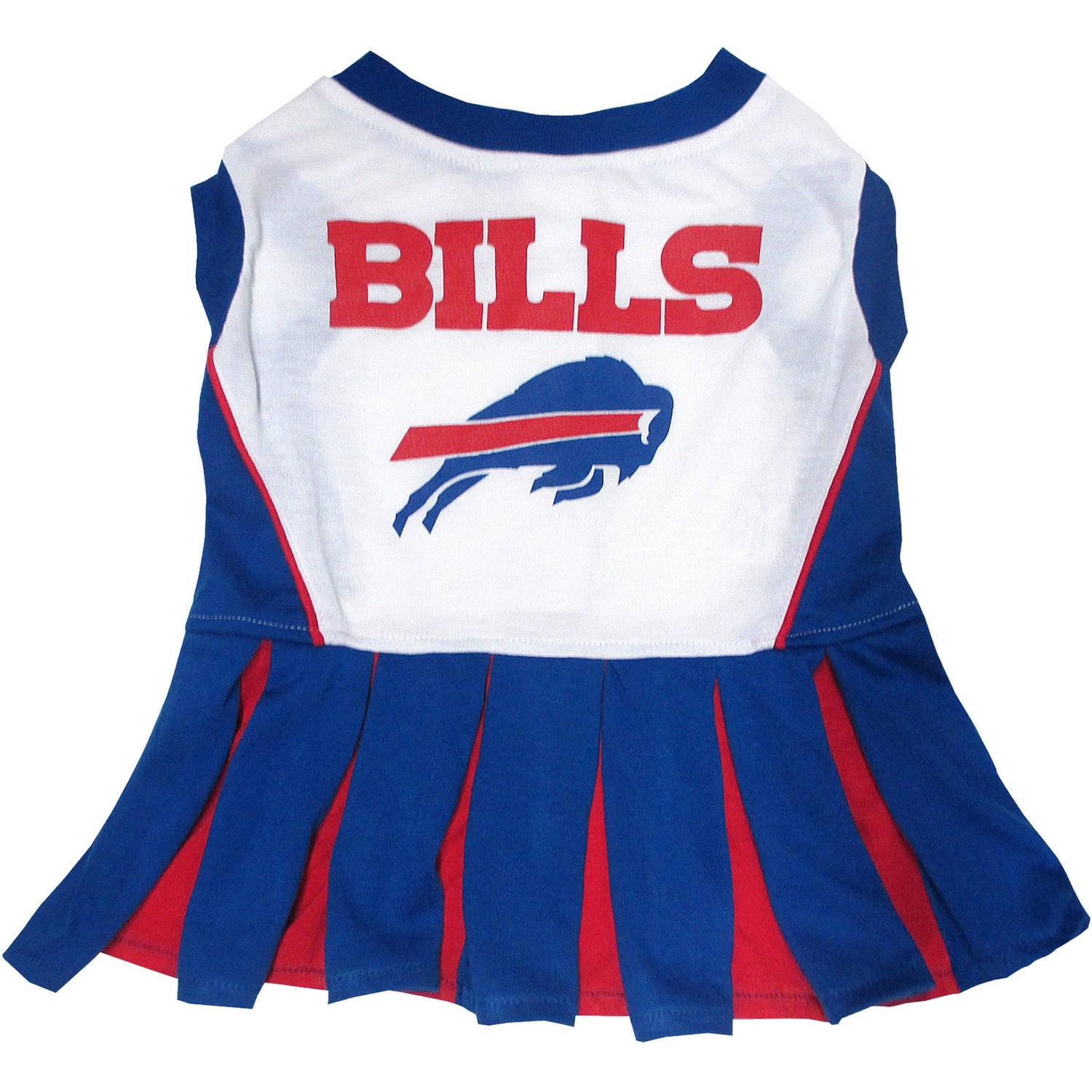 Pets First NFL Bills Cheerleader Outfit, 3 Sizes Pet Dress Available. Dog Outfit -